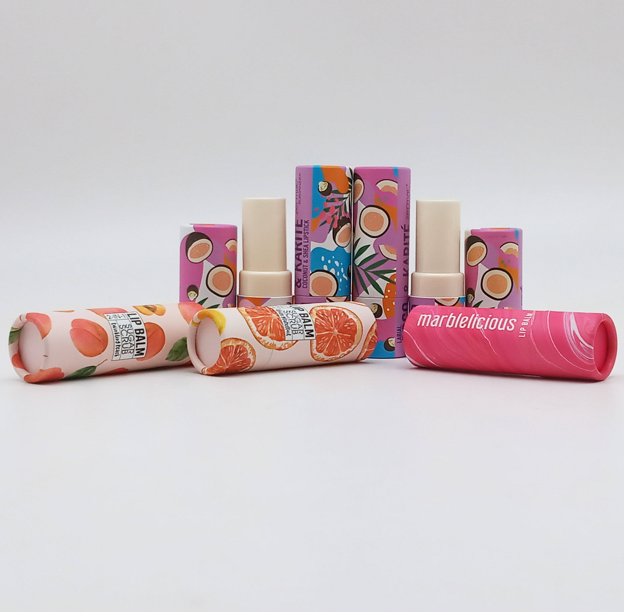 Мини-бальзам для губ «Пуш-ап», ​​бумажный тюбик, 3,5 г, контейнер для дезодоранта, маслостойкий