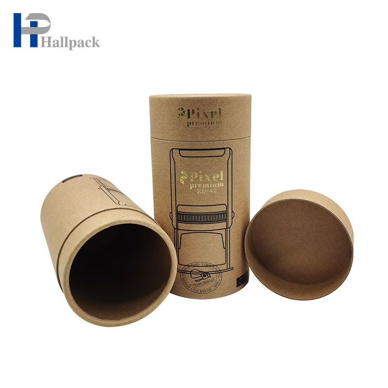 Биоразлагаемая упаковочная упаковка по индивидуальному заказу, картонная трубка из крафт-бумаги, декоративная картонная трубка