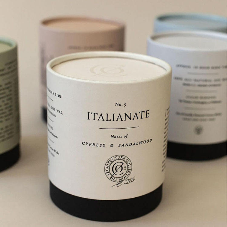 Высококачественная цилиндрическая упаковочная коробка, крафт-свеча, флакон для духов, кофе, чайный пакетик, упаковка в бумажную трубку на заказ