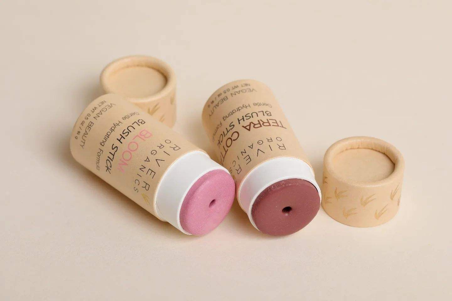 Высококачественный биоразлагаемый бумажный тубус пуш-ап для упаковки в баллончик с помадой для экологически чистого хранения