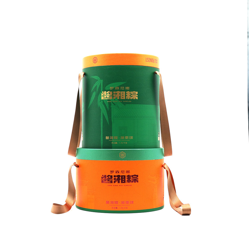 Роскошный дизайн, печать, пельмени, лунный пирог, торт ко дню рождения, вечеринка, цилиндрический контейнер для торта, круглая бумажная упаковка, подарочная бумажная упаковка