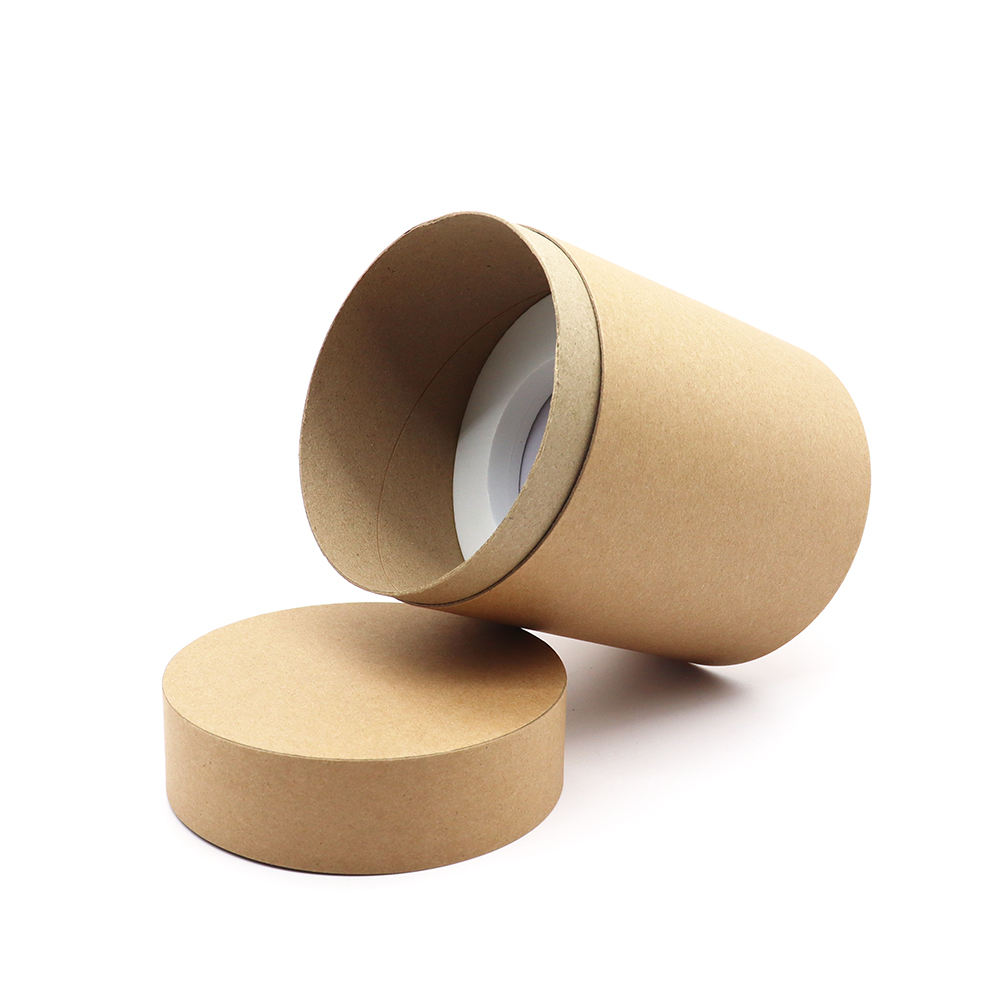 Экологически чистый нестандартный размер, биоразлагаемый картон, круглая трубка с плоским краем, протеиновый порошок, упаковка для бумажных туб для кофе, чая