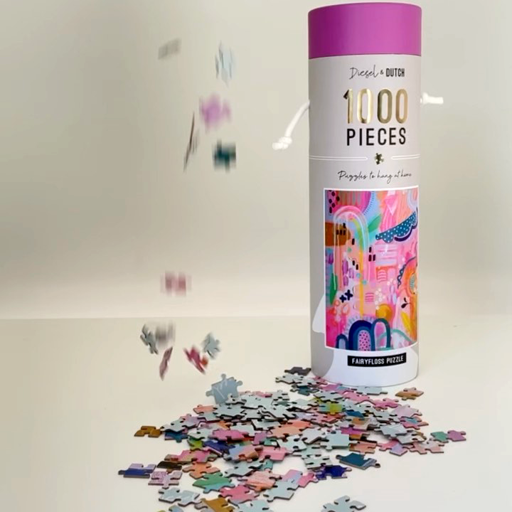 Индивидуальная печать, круглая коробка для туб, экологически чистая упаковка из крафт-бумаги для свечей, модная головоломка, картонная туба для рукоделия