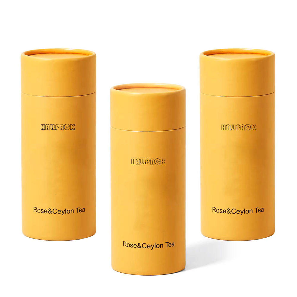 Изготовленный на заказ цилиндр картонный контейнер для порошка чай кофе в зернах овсяная бумажная трубка для пищевой бумажной упаковки