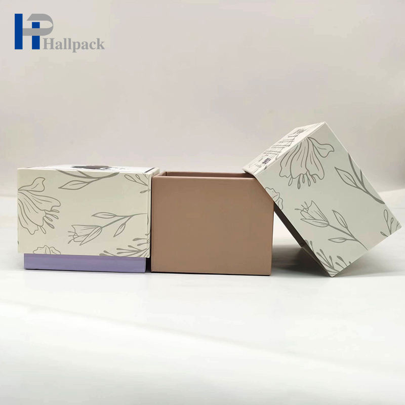 Изготовленная на заказ упаковка подарочная упаковка квадратная плоская крышка коробка для свечей из крафт-бумаги