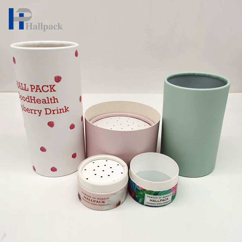 Подгонянная трубка бумаги нового дизайна с компактной упаковкой случая порошка сифтера