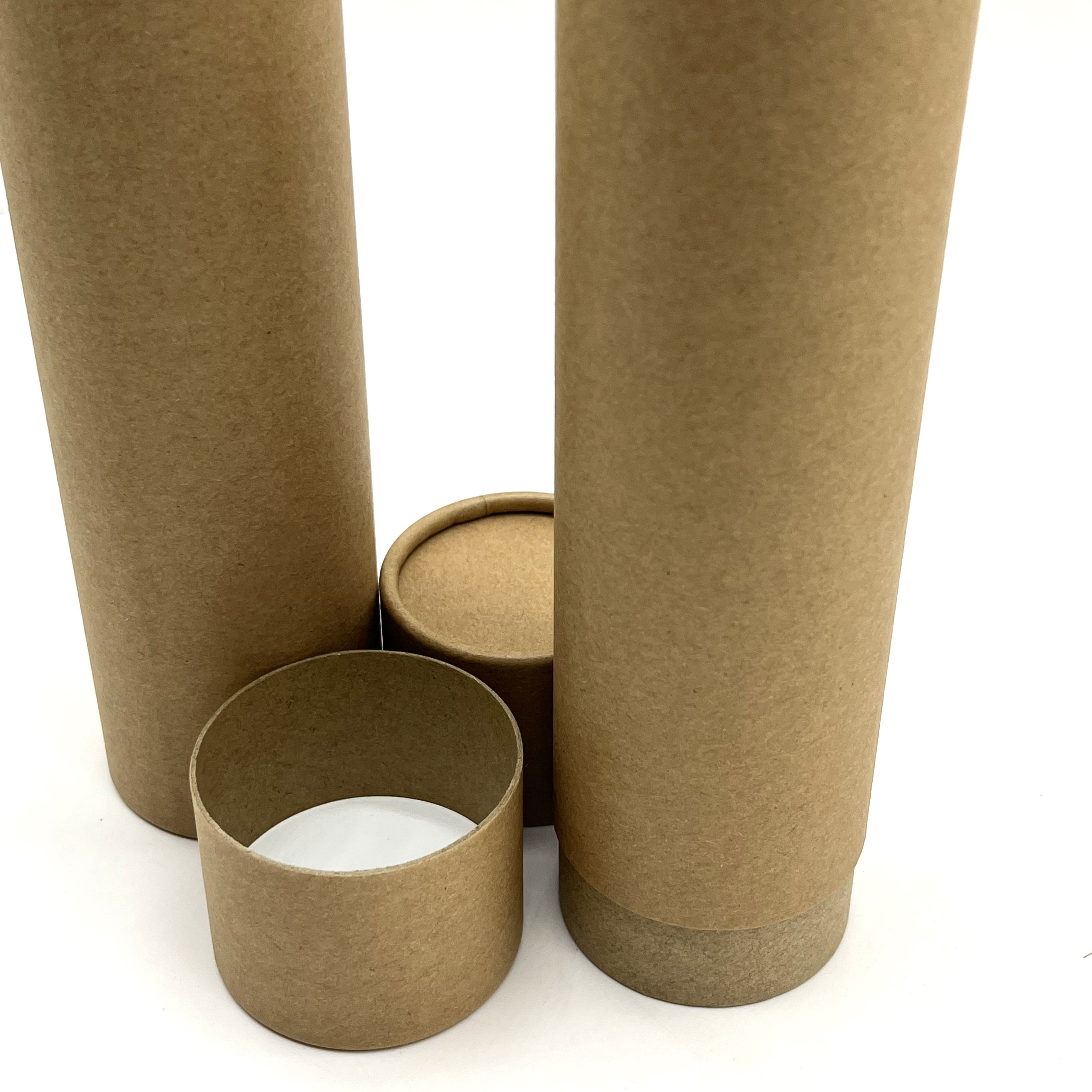 Коричневая круглая бумажная трубка из крафт-бумаги, художественная бумажная бальзамная трубка, наполненная бумажной трубкой