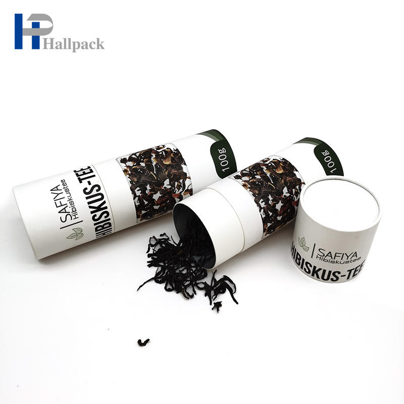 Изготовленная на заказ этикетка-наклейка, бумажная трубка, упаковка для бумажной тубы для еды, чая