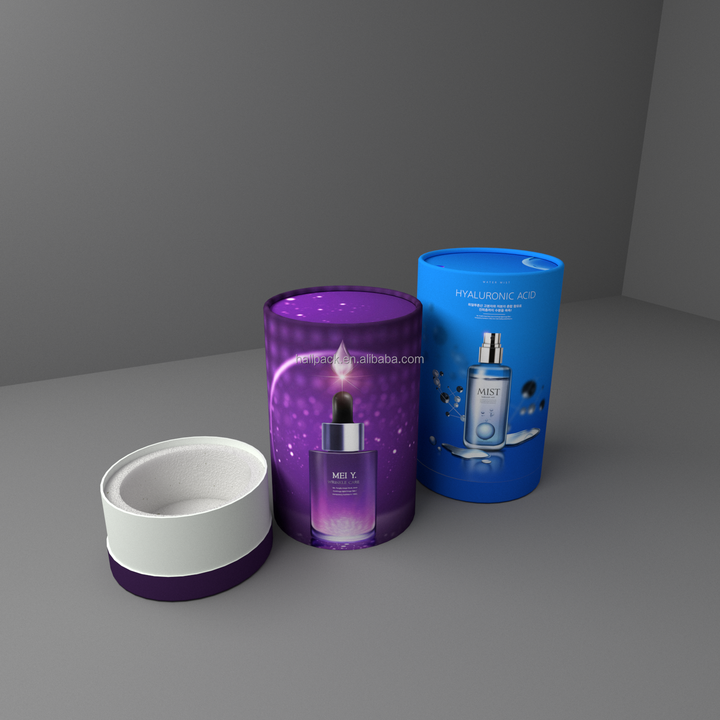 Упаковочные коробки для футболок из переработанного крафт-картона Биоразлагаемая круглая крафт-бумага с тиснением для хранения косметики