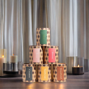 Высококачественная биоразлагаемая картонная упаковка, круглая коробка для туб для упаковки свечей, высококачественная бумажная туба