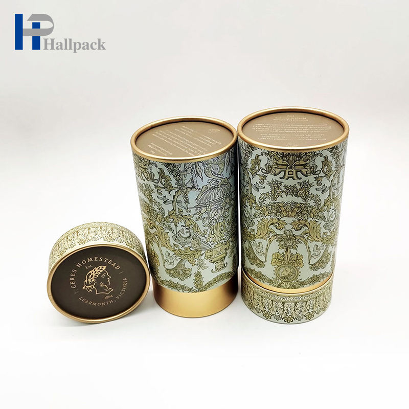 Бумажная трубка из золотой фольги, шейкер для подводки глаз, упаковочная бумажная коробка, трубка, дешевый пищевой бумажный цилиндр для чая