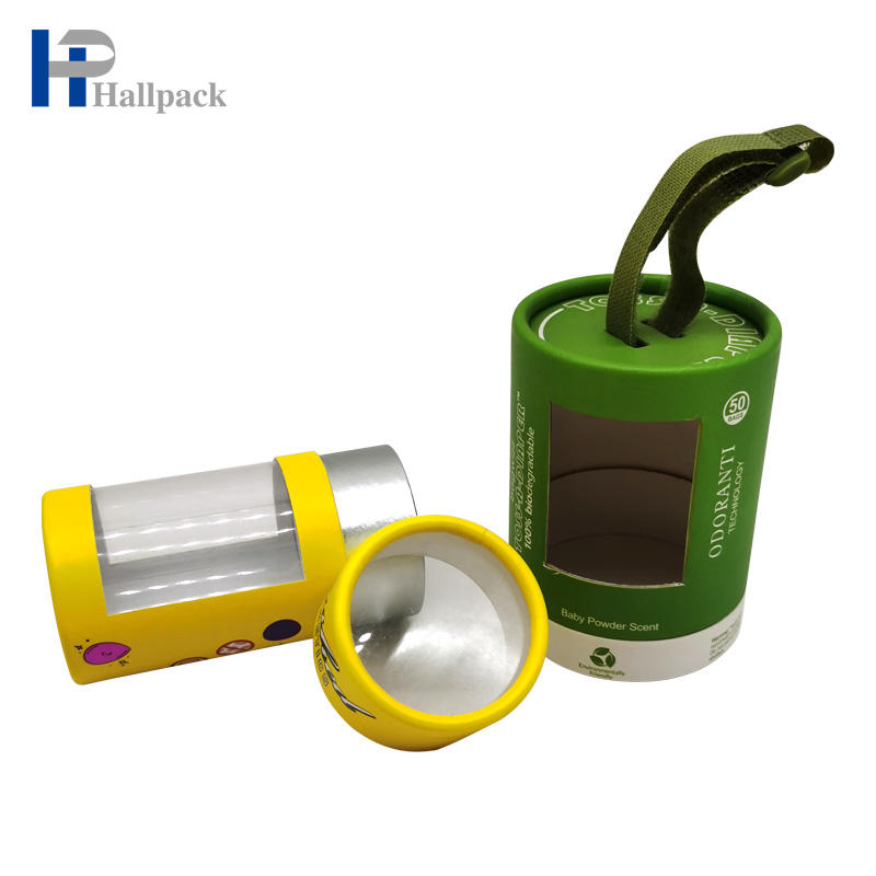 Цилиндрическая ткань, старая бумажная трубка дезодоранта специй с окном из ПВХ