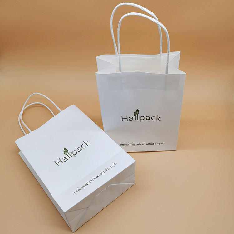 Изготовленный на заказ размер упаковки бумажная ручка бумажный мешок сумка из крафт-бумаги хозяйственная сумка