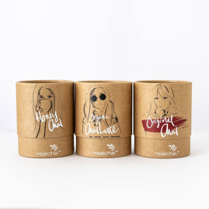 Перерабатываемая круглая коробка для трубок Упаковка из крафт-бумаги для чая Упаковка из картонных трубок Крафт-бумага Коробка для торта HP на заказ с окном